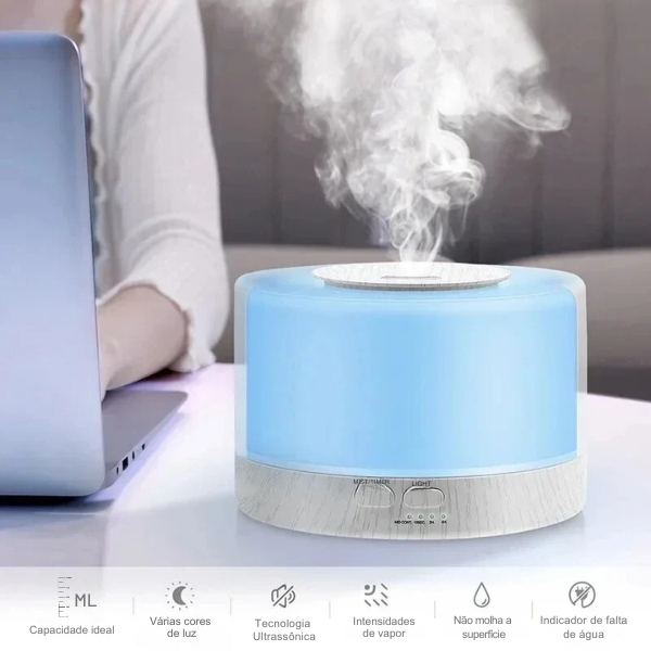 Umidificador de ar e Difusor de Aromas Aromic™ - COMPRE 1 e LEVE 2 🔥